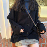 Long Sleeve V-Neck Loose Cardigan Sweater